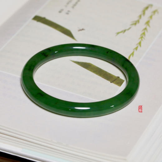 和田玉（碧玉）手镯-美人镯/直径6mm（手镯圈口请备注留言） 商品图1