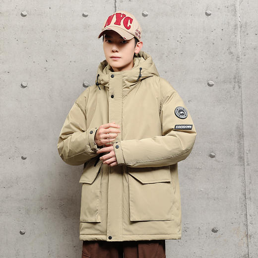 【新款DXC】大依优型大码连帽羽绒服白鸭绒保暖加厚加肥加大上衣男士外套胖子 商品图2