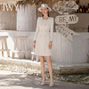IWY/白色编织法式洋装气质名媛长袖春季职业长裙名媛职业正装Q1023 商品缩略图2