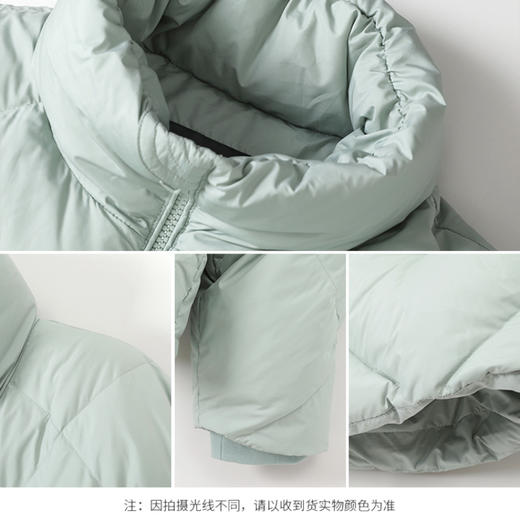 【商场同款】CJOI002 “清新短泡芙” 短款直身型晨雾绿羽绒服 轻盈软绵 温柔包裹 温暖却不厚重,适合日常通勤的时尚穿搭 商品图5