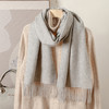 【轻柔贴肤不扎脖❗️纯色羊绒围巾】加绒加厚，婴儿级，纯山羊绒，柔软舒适保暖，韩版简约女冬季加厚时尚保暖高端围脖送礼物新年礼盒年货礼盒 商品缩略图3