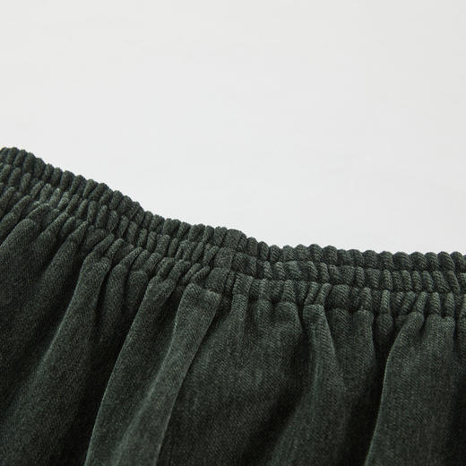 谜底雪尼尔休闲裤女2023冬款简约时尚百搭宽松阔腿长裤234MK1549 商品图3