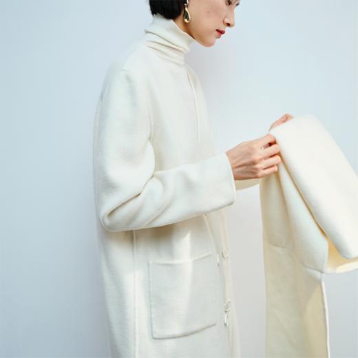 LIYIHAN 围巾式双面呢大衣 Y234D11702 商品图2