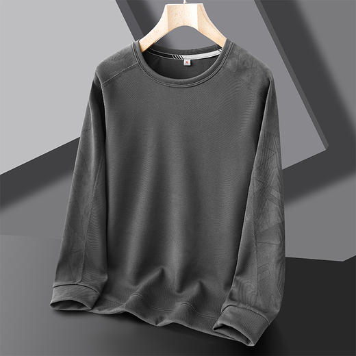 【加绒】【新款DSK】大依优型大码印花长袖卫衣加肥加大肥佬休闲宽松透气上衣秋装打底男士胖子 商品图2