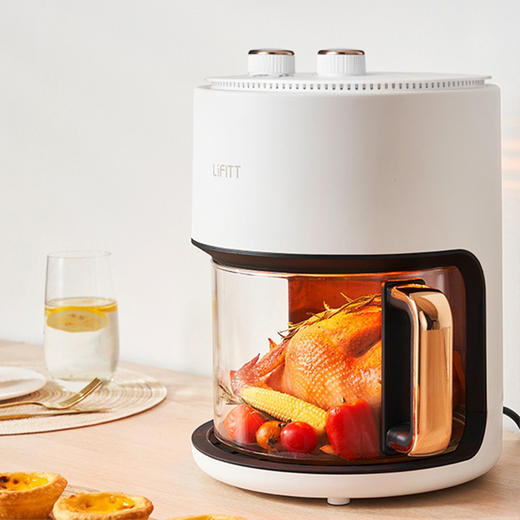 【视化空气炸锅•加大容量】下单3-5天发货360°热风循环 均匀制热 高硅硼玻璃 商品图0