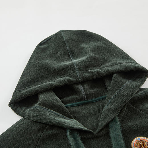 谜底雪尼尔绣花卫衣女2023冬新品百搭套头连帽宽松上衣234MV1548 商品图3