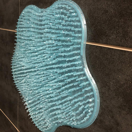 【按摩防滑垫！搓澡器】贴墙搓背不求人 洁肤按摩两不误；硅胶立柱 清洁按摩脚底；不挑容器 随时在家享受spa; 柔软弹性 舒适触感。懒人洗脚搓澡搓背脚底去死皮洗脚刷浴室地面防滑 商品图1