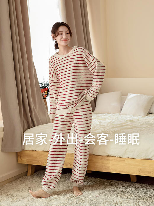 康妮雅女式长袖长裤套头套装 商品图3