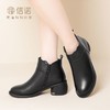 真皮粗跟短靴2023新款冬季女鞋中跟中年妈妈棉鞋软底加绒保暖皮鞋23M318-2Z 商品缩略图6