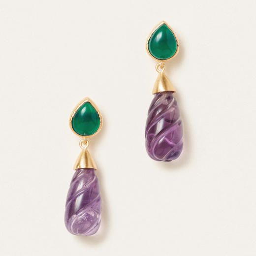 北京仓｜Carousel Jewels-Bunty-紫水晶 玛瑙 耳环［英国设计师］ 商品图1