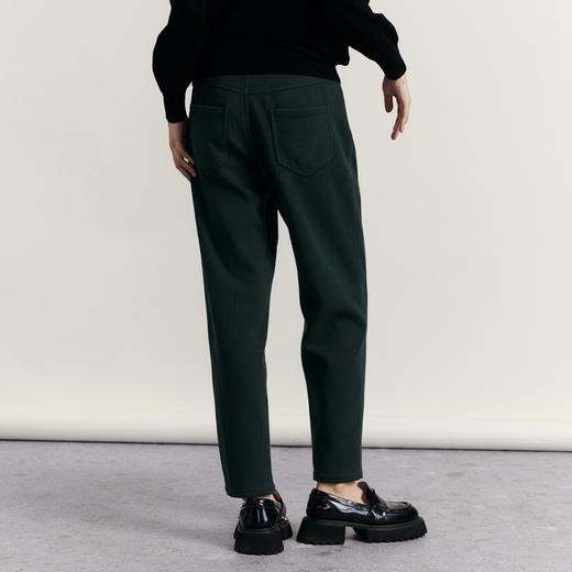 谜底绣花萝卜裤女2023冬季新品复古特色加厚休闲九分裤234MK1574 商品图2