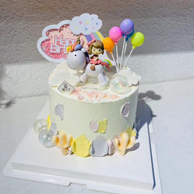 独角兽女孩——卡通女孩生日蛋糕