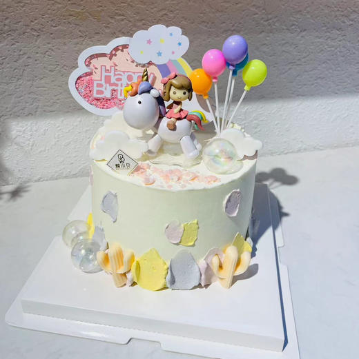 独角兽女孩——卡通女孩生日蛋糕 商品图0