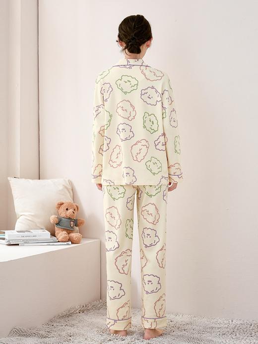 康妮雅女式长袖长裤开襟套装 商品图3