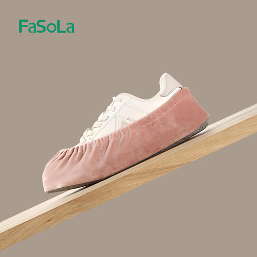 FaSoLa绒布鞋套室内布料可洗反复使用家用防滑耐磨脚套微机学生机房儿童 商品图10