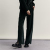 谜底雪尼尔休闲裤女2023冬款简约时尚百搭宽松阔腿长裤234MK1549 商品缩略图0