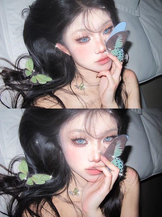 Mix&look 金克斯蓝泪 年抛 两片 14.2mm 参考着色 13.5mm 基弧 8.6 含水 38% 韩国进口 商品图1