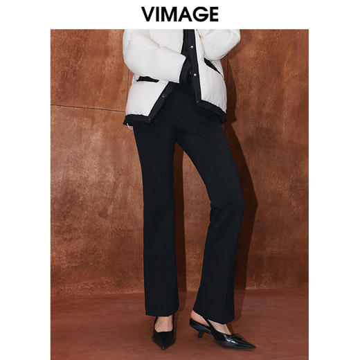 VIMAGE纬漫纪冬季新款显瘦显高百搭高腰裤子V2005622 商品图3