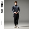 PINLI品立秋冬新品丝绒高领长袖T恤男士休闲高级感打底衫上衣B233111133 商品缩略图2