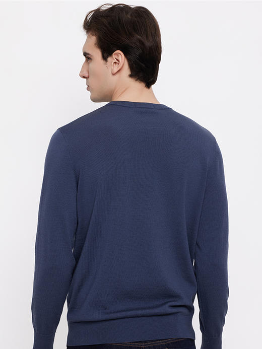 callisto蓝色全羊毛长袖毛衣 FSKNW302X 商品图1