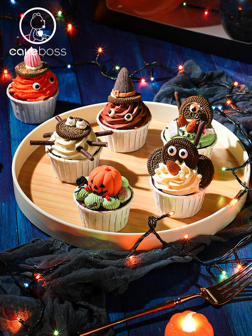 万圣节巧克力纸杯蛋糕6枚装/6杯/6色/组 商品图1