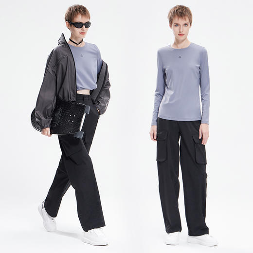 TITIKA ACTIVE瑜伽服运动长袖T恤女秋冬跑步户外健身裸感简约百搭上衣 39T21115 商品图2