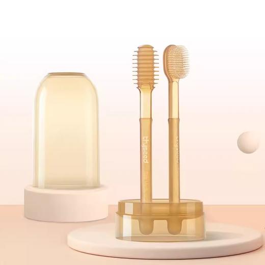 世喜宝宝乳牙刷婴儿幼刷舌苔口腔清洁神器棉棒新生儿硅胶纱布牙刷/SX-90486 商品图0