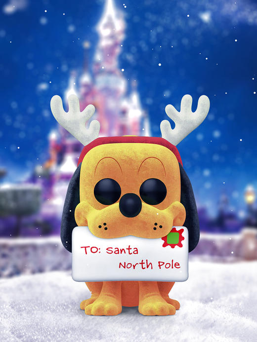 Funko POP Disney Holiday Pluto动画迪士尼假日布鲁托植绒限定款手办 66369 商品图2
