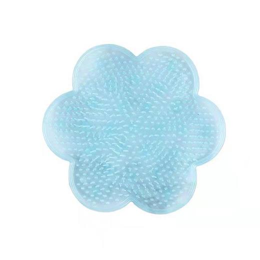 【按摩防滑垫！搓澡器】贴墙搓背不求人 洁肤按摩两不误；硅胶立柱 清洁按摩脚底；不挑容器 随时在家享受spa; 柔软弹性 舒适触感。懒人洗脚搓澡搓背脚底去死皮洗脚刷浴室地面防滑 商品图4