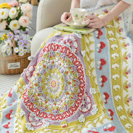 苏苏姐家爱丽丝的仙境毯手工编织毛线团材料包打发时间 商品图3