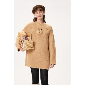 【严选】诗凡黎冬趣味小熊图案针织衫SEA431101