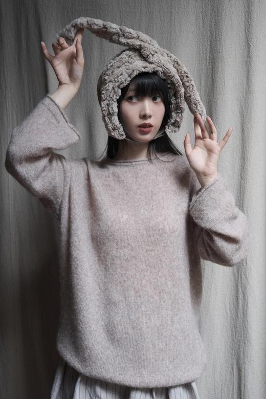 Kreuzzz 23AW 亚麻色Nausicaa毛绒飞行员帽 商品图2