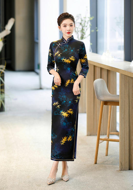 日常改良，重磅真丝旗袍连衣裙WX-Z05 商品图1