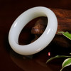 和田玉（白玉）宽条俄料手镯--平安镯/宽18-19mm/厚度11-12mm 商品缩略图0