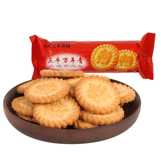 三牛万年青饼干132gx5条 葱香味零食早餐休闲食品 商品图0