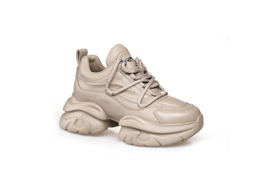 豪麟名鞋奥莱迪嘉女装牛皮革时尚老爹鞋DJYSO32WX211卡其色  原价1660元 商品图0