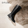 Dfuse迪芙斯冬季新款牛皮圆头法式珍珠骑士靴长靴DF34117021 商品缩略图10