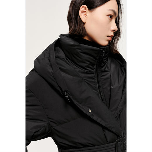 【严选】伊芙丽冬户外风腰带设计工装口袋长款羽绒服1EA980621 商品图2