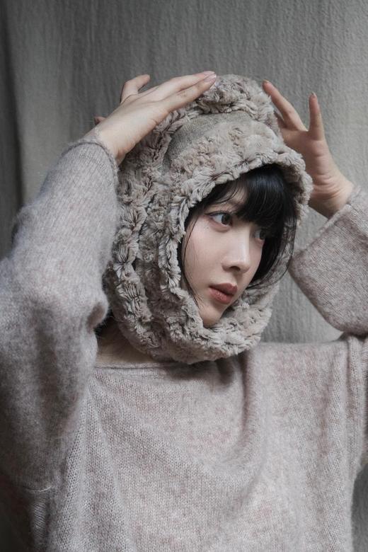 Kreuzzz 23AW 亚麻色Nausicaa毛绒飞行员帽 商品图1