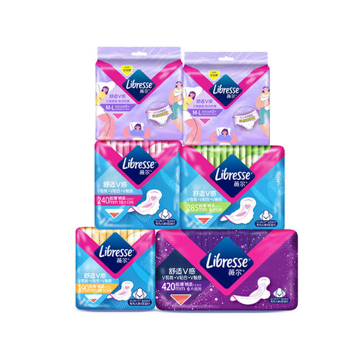 Libresse薇尔舒适V感日夜卫生巾云感裤型组套共42片 商品图11