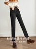 【专属特价】熙世界黑色抓毛牛仔裤女薄绒2025秋冬季新款高腰小个子直筒烟管裤 商品缩略图2