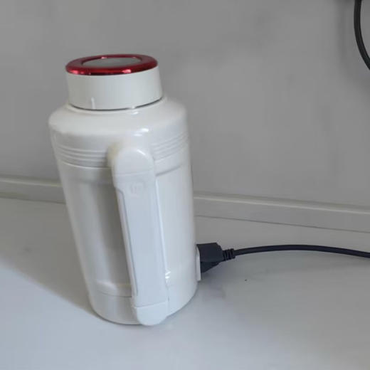 摩飞电器 电热水壶便携式烧水壶旅行热水壶不锈钢保温瓶1L大容量 MR6061 椰奶白 商品图7