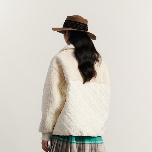 谜底立领短款羽绒服女2023冬新品时尚百搭宽松拼接鸭绒234MY1587 商品图2