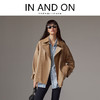 IN AND ON2023新款绵羊皮大翻领外套女中长款收腰女皮衣外套52547 商品缩略图0