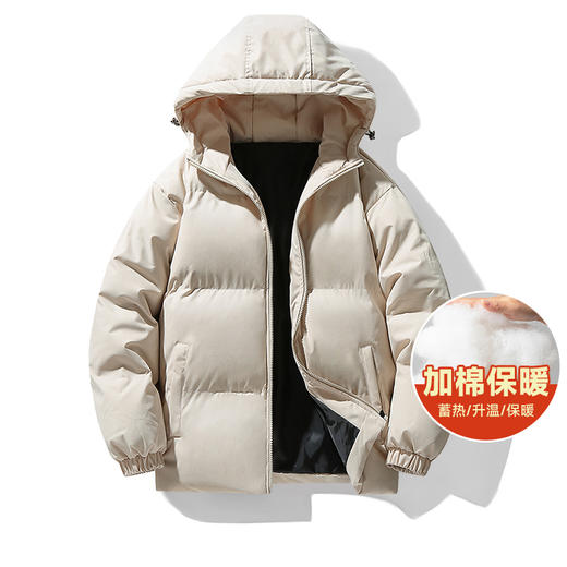 【新款DSK】大依优型大码连帽棉服保暖棉衣加厚加肥加大上衣男士外套胖子潮款 商品图0