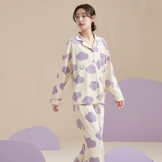 康妮雅女式长袖长裤开襟套装 商品图0