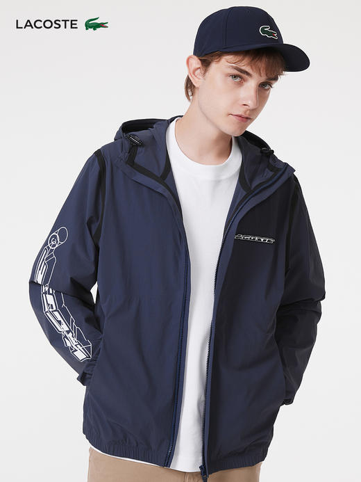 Lacoste法国鳄鱼男装新款时尚潮流拉链连帽夹克外套BH0120-10 商品图0