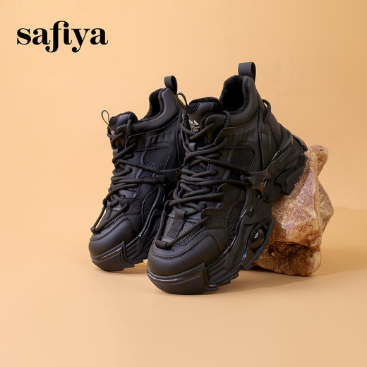 Safiya/索菲娅2023秋冬潮流炸街厚底增高百搭透气运动老爹鞋 SF34112401 商品图7
