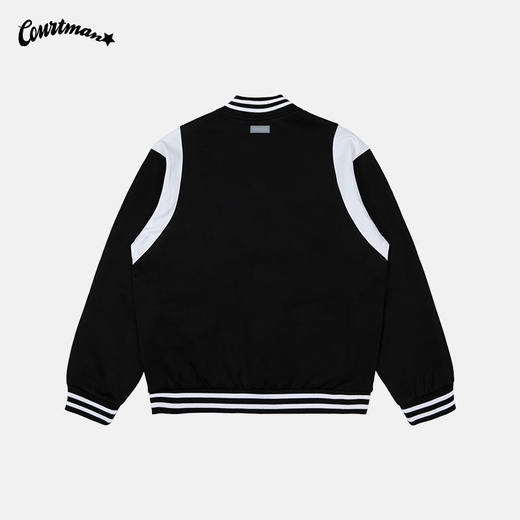 COURTMAN棒球服夹克秋冬新款美式复古潮上衣宽松高街休闲开衫外套 商品图2