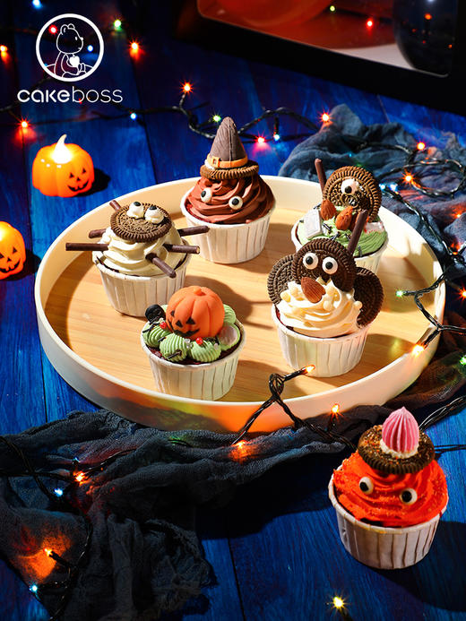 万圣节巧克力纸杯蛋糕6枚装/6杯/6色/组 商品图0